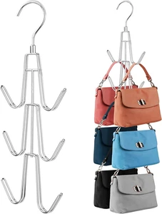 Purse Hanger Organizer for Closet, 2 Pack Hanging Bag Holder, Keeping Purses Vis - Picture 1 of 12