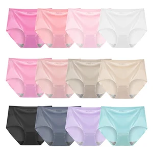 Teen Girls Seamless Underwear Show Panties 12 Pack Invisible Briefs M Multicolor - Picture 1 of 7