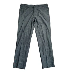 Pantalones clásicos elásticos de algodón gris azul marino BOSS HUGO BOSS para hombre talla 34R - Imagen 1 de 6