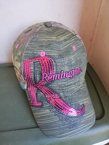 Cappello berretto baseball Remington rosa paillettes Spell Out Realtree mimetico strapback - Foto 1 di 9