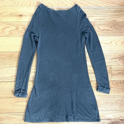 Vestido Suéter James Perse Estándar Mujer Manga Larga Gris Lavado Algodón Talla 3 L Foto 1 de 4