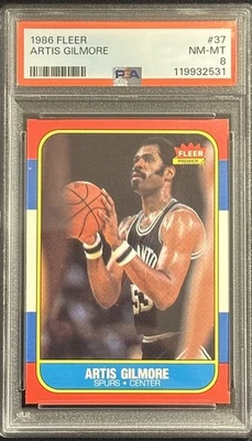 1986 Fleer Basketball Artis Gilmore (PSA 8) - Image 1 of 2