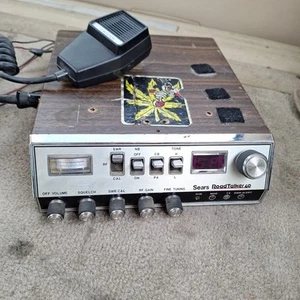 Vintage Sears Road Talker 40 CB Radio Slant Face w/ Sears Mic Japan UNTESTED - Picture 1 of 8