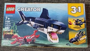 LEGO CREATOR Deep Sea Creatures 3 in 1 New Sealed Shark Crab Squid Angler 31088 - Picture 1 of 5