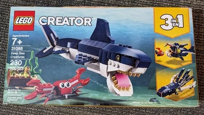 LEGO CREATOR Deep Sea Creatures 3 in 1 New Sealed Shark Crab Squid Angler 31088 - Image 1 of 4
