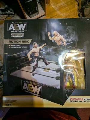Anillo de acción AEW Jazwares exclusivo del Reino Unido con figura de Cody Rhodes - TOTALMENTE NUEVO Foto 1 de 4