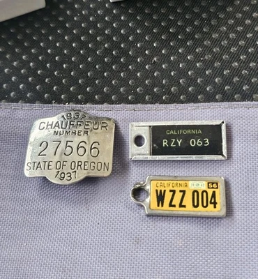  California Disabled American Veterans Mini License Plate & Oregon Shouffer #B - Image 1 of 4