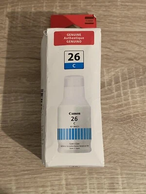 🖨️Canon GI-26 Pigment Cyan Ink Bottle for Select MAXIFY Printers 4421C001 132ml - Image 1 of 4