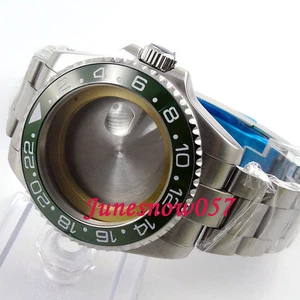 Fit ETA 2836 43mm SUB Automatic Watch Case Brush Mental Bracelet Screw Back - Picture 1 of 7