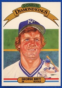 1982 DONRUSS  DIAMOND KINGS # 15  GEORGE BRETT , KANSAS CITY ROYALS
