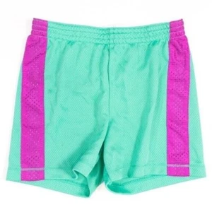 Faded Glory Girls Mesh Athletic Shorts S/CH 6-6X Green & Pink 100% Polyester Com - Picture 1 of 5