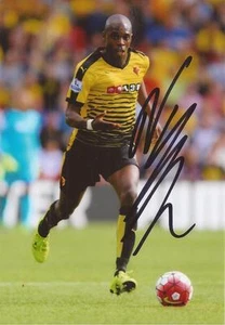 WATFORD: ALLAN NYOM SIGNED 6x4 ACTION PHOTO+COA - Picture 1 of 1