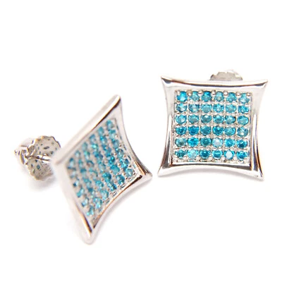 Brincos masculinos de hip hop com parafuso quadrado de 12 mm 918 - Imagem 1 de 3