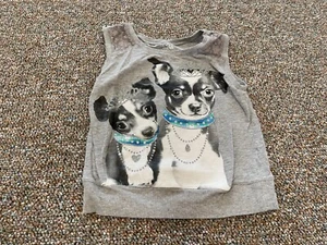 Justice Girls Dog Crown Gray Tank Size 8 - Picture 1 of 4