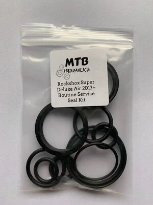 RockShox Super Deluxe Air (2017+) Damper and Air Can Routine Service Seal Kit — 第 1/2 张图片