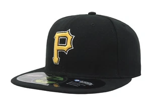 New Era 59Fifty Men Boys Cap Pittsburgh Pirates 2016 Alternate Black Fitted Hat - Picture 1 of 5