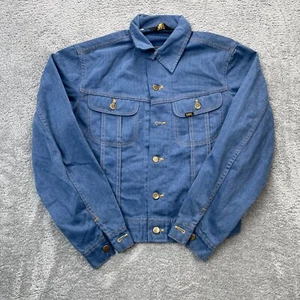 Chaqueta Lee De Colección Para Hombre Grande Azul Denim Riders Vaquero Occidental Hecha en EE. UU. Años 70 - Imagen 1 de 9