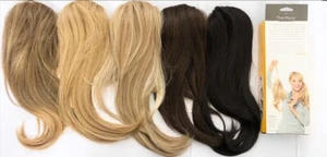 2 x Extensiones de Cabello Cola de Caballo Extensión Natural como Humano Rubio Recto, Marrón - Imagen 1 de 9