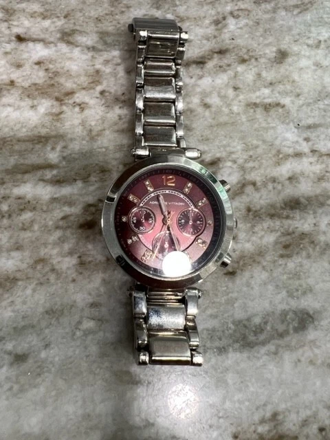 Adrienne Vittadini Reloj Hombre Correa Inoxidable Resistente al Agua AD9513 Cuarzo Foto 1 de 4