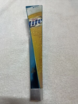 Miller Lite Vortex Style Beer Tap Handle Twist Plastic Blue Logo Pull 11.5” - Image 1 of 4