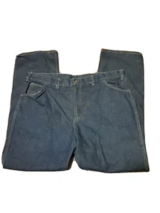 Saddle King by Key Mens Dark Washed 5 Pocket Denim Blue Jeans 42x32  - Bild 1 von 11