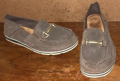 Ariat Size 8B Brown Suede Leather Women’s Flat Loafer Shoes - Image 1 of 4