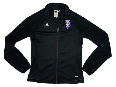 Adidas Climalite MLS Orlando City Lions Women's Black Full-Zip Track Jacket; S - Image 1 of 4