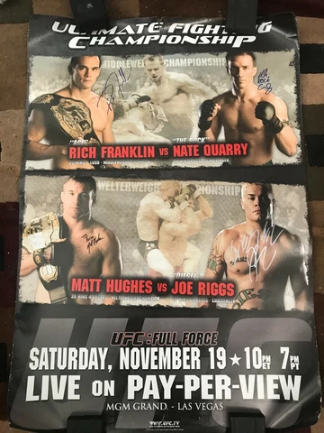 UFC 56 Poster Matt Hughes Joe Riggs Rich Franklin Cover