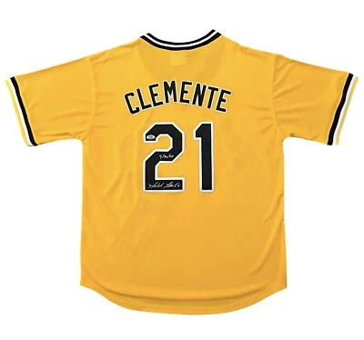 Roberto Clemente Jr. Signed Roberto Clemente Pirates Throwback Jersey PSA/DNA - Image 1 of 4