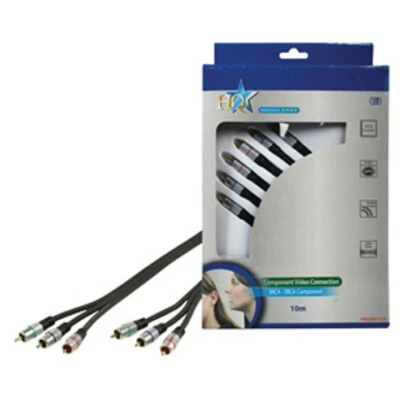 10m High Qty HD Component RGB Video Cable 75ohm OFC Gold Plated Shielded Cable - Image 1 of 4