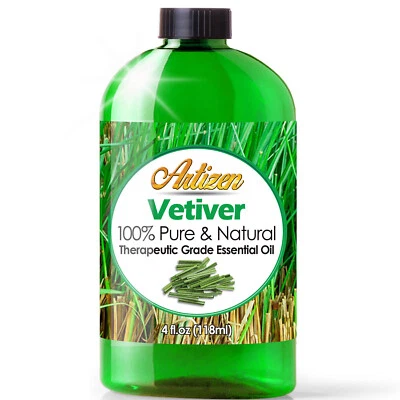 Aceite esencial de vetiver Artizen (100% PURO Y NATURAL - SIN DILUIR) - 4 oz Foto 1 de 4