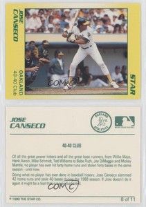 1990 Star Jose Canseco Yellow Jose Canseco #8