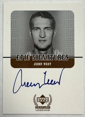 * 1998-99 Upper Deck Epic Signatures JW Jerry West Auto - Image 1 of 2
