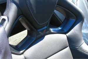C7 Corvette Matte Carbon Fiber Competition Seat Trim Bezel Insert - Picture 1 of 5