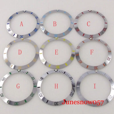 Nuevo Bisel Acero Pendiente 38mm*30.6mm Reloj Repuesto Inserto Ajuste Reloj Automático - Imagen 1 de 4