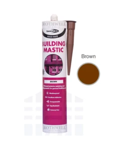 BROWN BUILDING MASTIC SEALANT Exterior Pointing Mastic Door Window Bed Frames - Picture 1 of 1