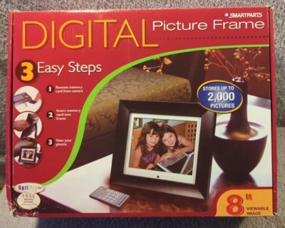 Digital Picture Frame 8" View With Remote 128 MB Internal Memory Card Capable - Image 1 of 4
