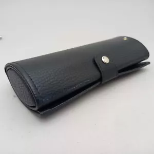 MONTBLANC MEISTERSTÜCK BLACK LEATHER TRAVEL POUCH FOR 2 WRITING INSTRUMENTS VTG - Picture 1 of 7