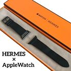 Hermes Apple Watch 45/44/42 mm bracelet espace noir acier inoxydable simple visite