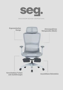 SEG ergonomischer Bürostuhl mit Liegefunktion aus mesh - Bild 1 von 16