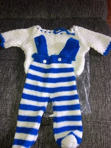 Vintage Cabbage Patch Kids/doll Clothes - Blue/White Sweater Outfit  (60) - Picture 1 of 3