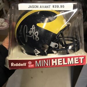 U of M, Jason Avant, signed mini helmet