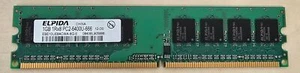 Elpida 1Gb 1Rx8 PC2-6400U DDR2 HP 404574-888 Ref00355 - Picture 1 of 2