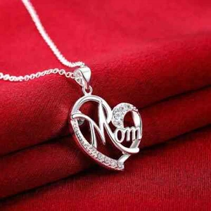 Mother's Day Necklace Fashion Mom Letter Love Necklace Charms Pendant Necklace - Picture 1 of 8