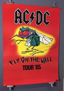 AC/DC "Fly On The Wall" Original TOUR '85 Poster Top Zustand 22x30" - Bild 1 von 11