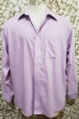 Harold Powell Dress Shirt  16.5 34/35 Purple Check Button Long Sleeve Preppy - Image 1 of 4