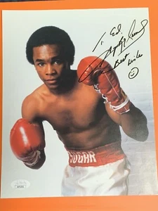 Sugar Ray Leonard signed Boxing photo JSA COA autograph 8x10 boxing HOF 80s Sig - Picture 1 of 2