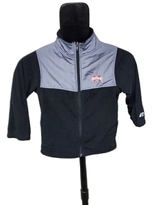 Russell Athletic Child XS Mississippi State Bulldogs Black Gray Fleece Jacket - Picture 1 of 8