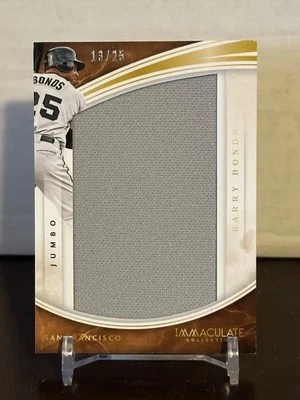 2016 Immaculate Barry Bonds Jumbo Relic Patch /25 Game Used Giants - Image 1 of 2