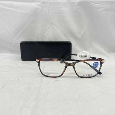 L.A.M.B Gwen Stefani Mujer Cuadrado Borde Completo Anteojos LA090 Brillo Multi Foto 1 de 4